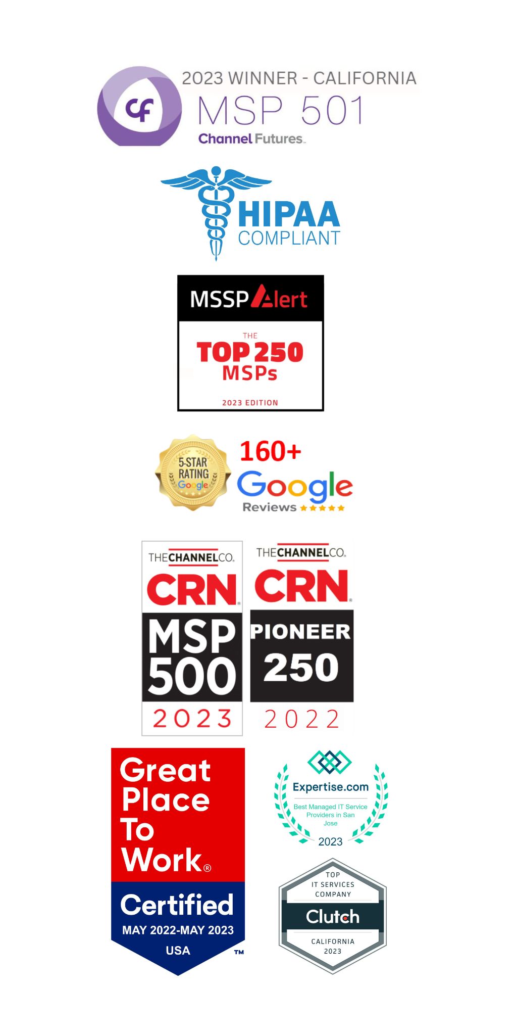 Awards earn by Truadvantage as an IT MSP and IT Support in Bay Area